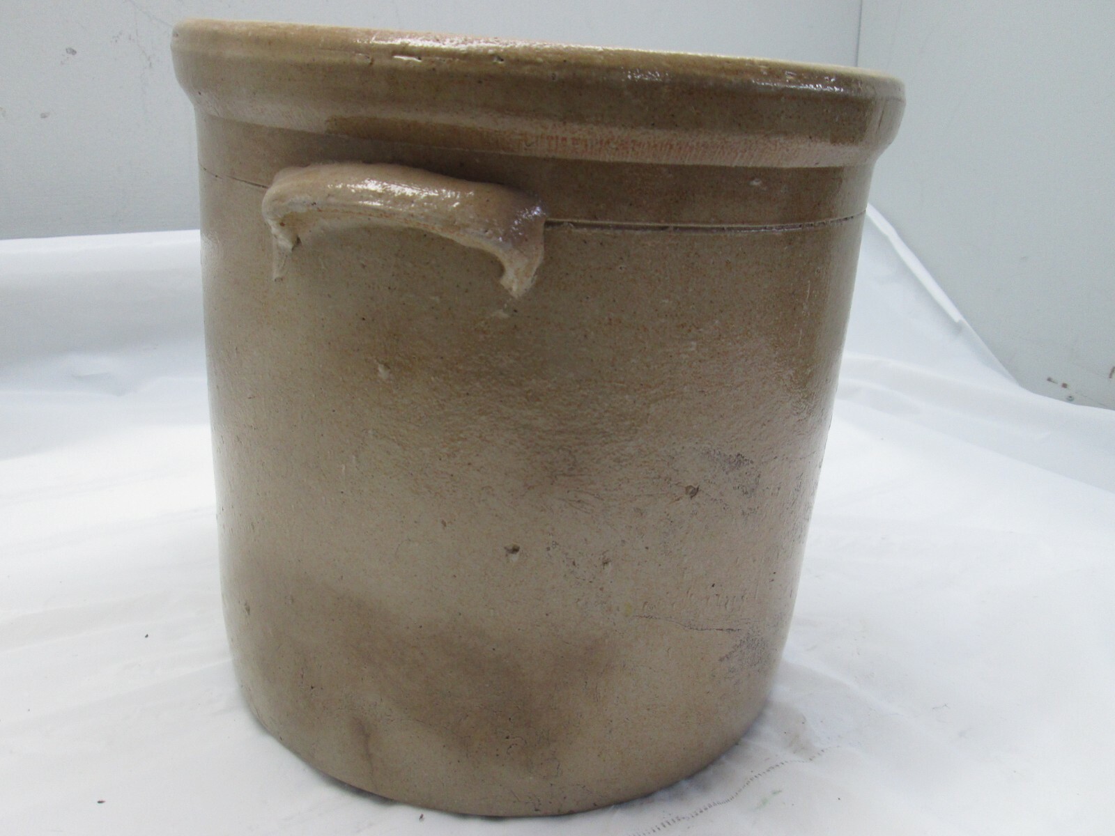 Antique 3 Gallon Salt Glazed Crock with Blue Bee Sting Design, Stoneware