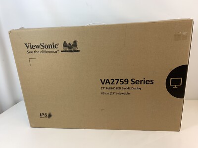 NEW ViewSonic IPS Monitor VA2759-SMH 27'' 1080p 100Hz with HDMI and VGA for Home