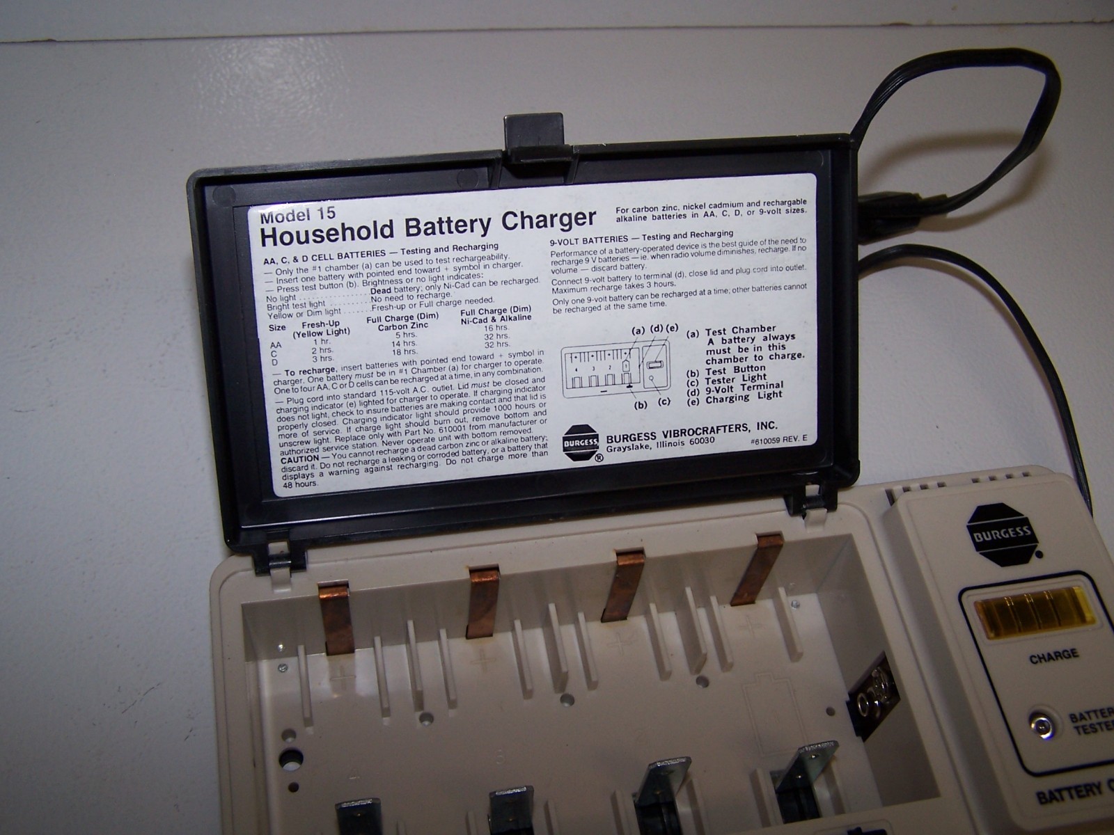 VINTAGE Burgess Household Battery Charger