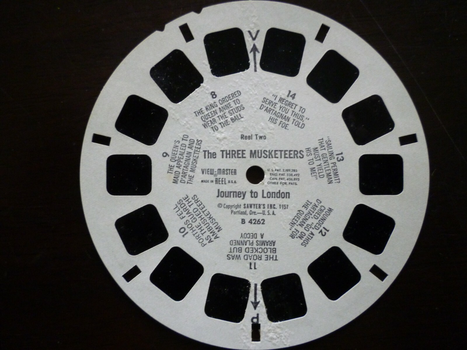 Vintage Sawyer's 1957 Three Musketeers View Masters Reels (3) B4261 B4262 B4263