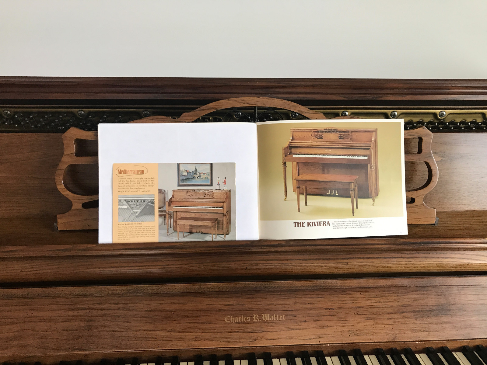 Charles Walter upright piano 