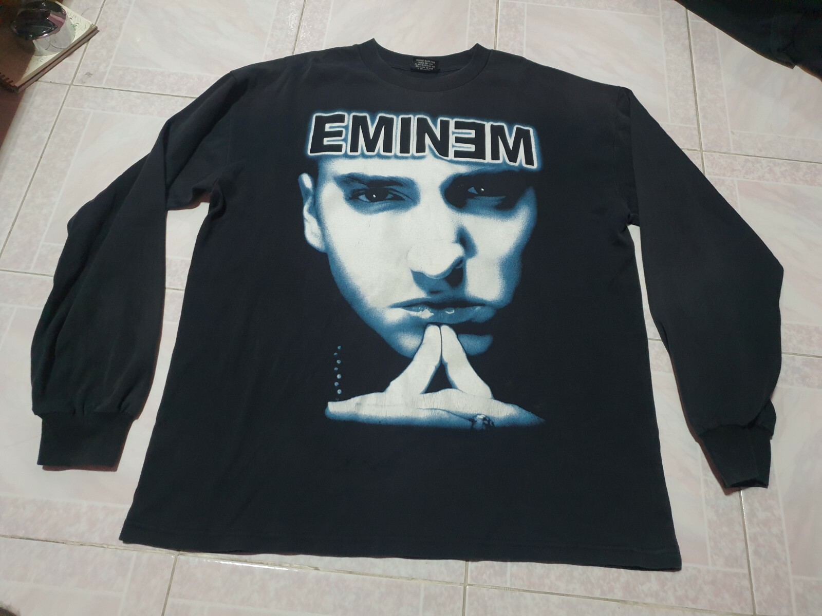 Rare Vintage Eminem Bootleg Hip hop rap tee Long Sleeve T Rare Vintage Eminem Bootleg Hip hop rap tee Long Sleeve T