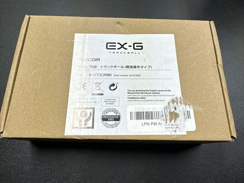 ELECOM M-XT3DRBK Wireless Trackball Mouse, 6-Button with Smooth Tracking