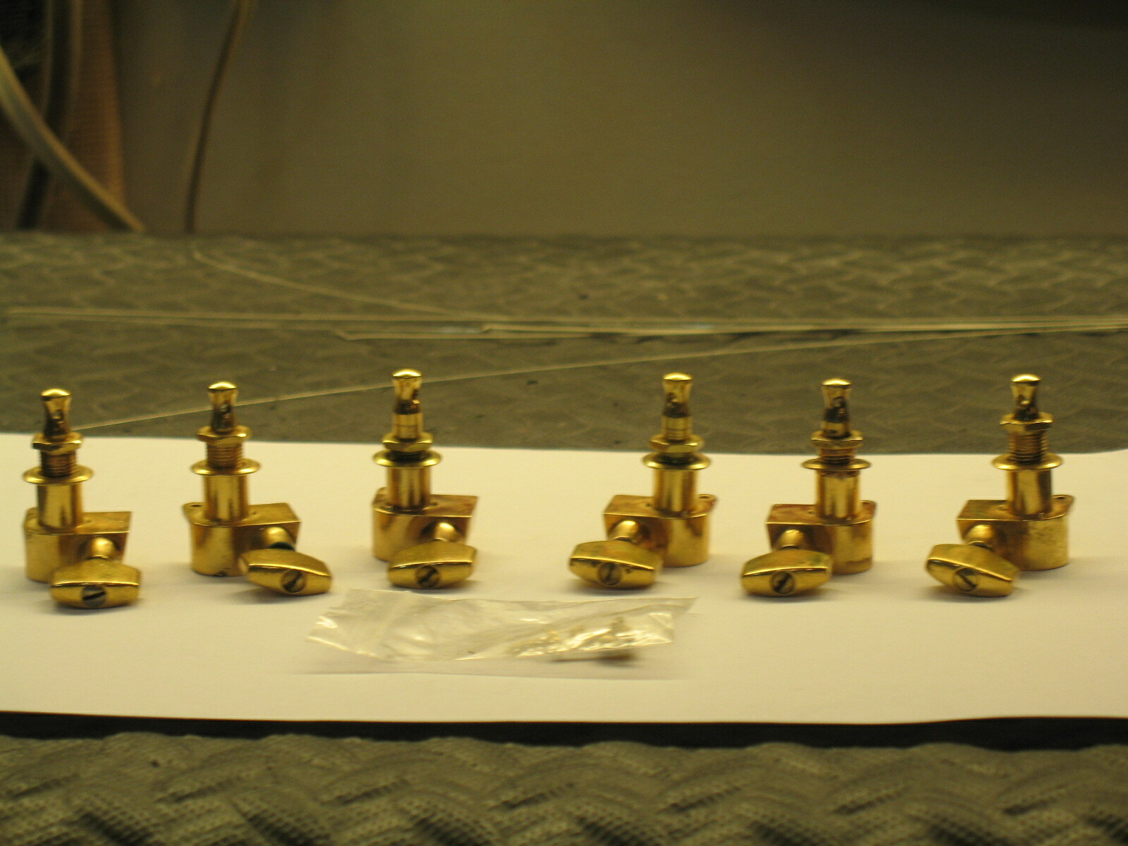 SCHALLER 3X3 GOLD MADE IN WEST GERMANY TUNERS WITH ALL HARDWARE