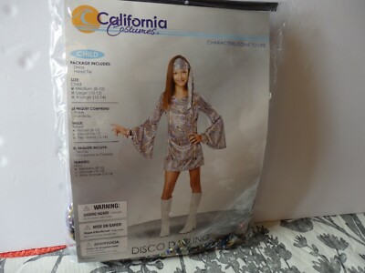 Childs Disco Darling costume 70's size Medium (8-10)