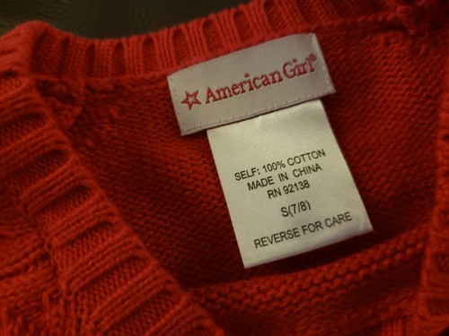 NwoT American Girl dress like.your doll  sz 7 small 7/8 sweater and skort