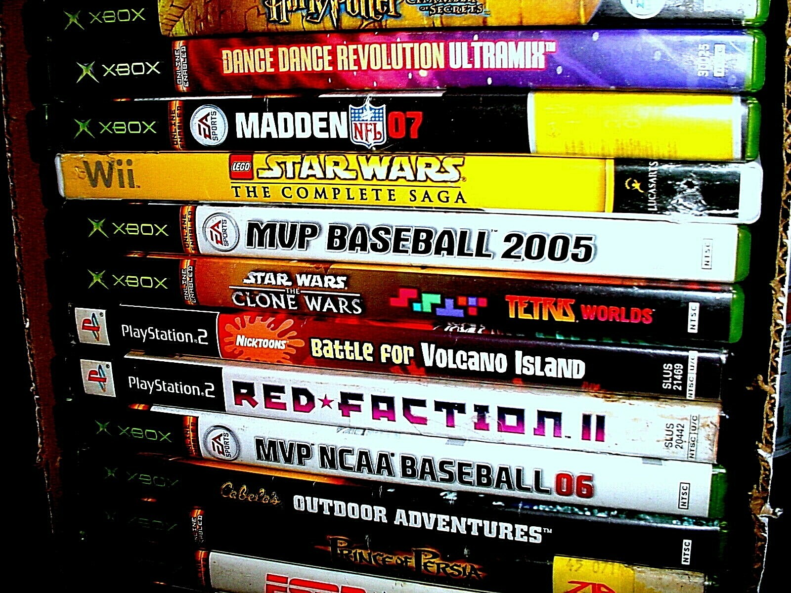 FOR BUFFING/REPAIR> Xbox Lot of 16 Original Xbox Games + 3 PS2 & WIi games.