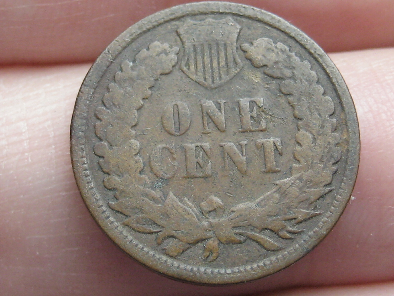 1886 Indian Head Cent Penny, Variety 2, Var 2, T2, Type 2, VG Details