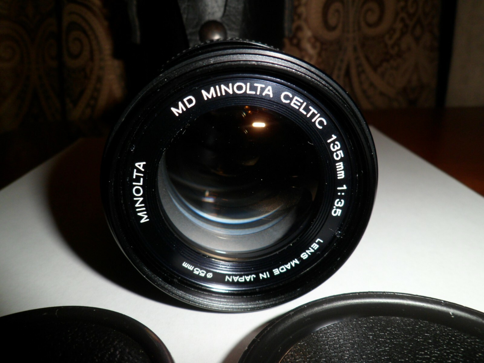 Minolta MD 135 mm f3.5 Celtic Manual Focus Lens With Case