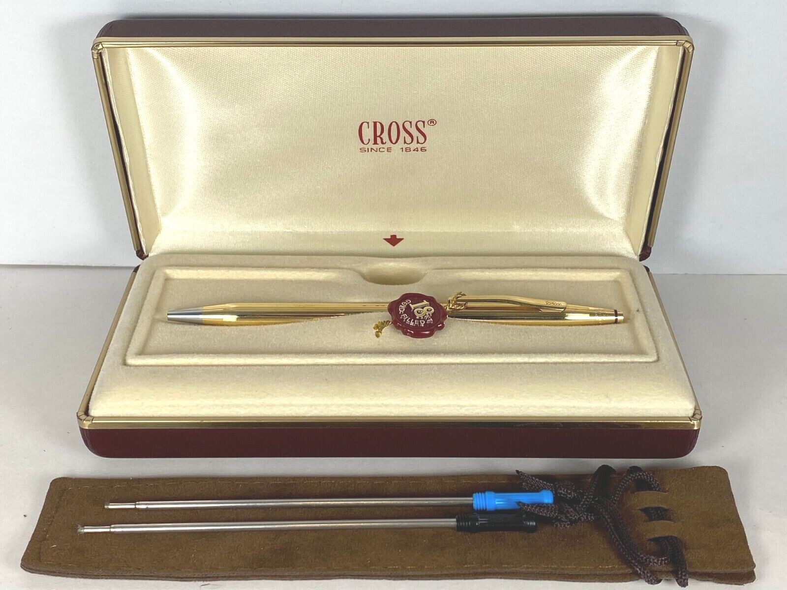 CROSS CLASSIC CENTURY 18K GOLD FILLED BALLPOINT PEN #2802