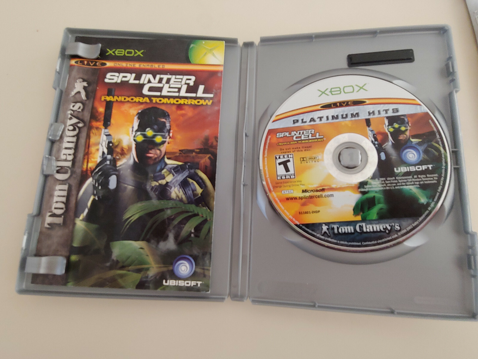 XBOX Game LOT 3pc SPLINTER CELL, TRILOGY- Ghost Recon, Rainbow Six 3 TOM CLANCY