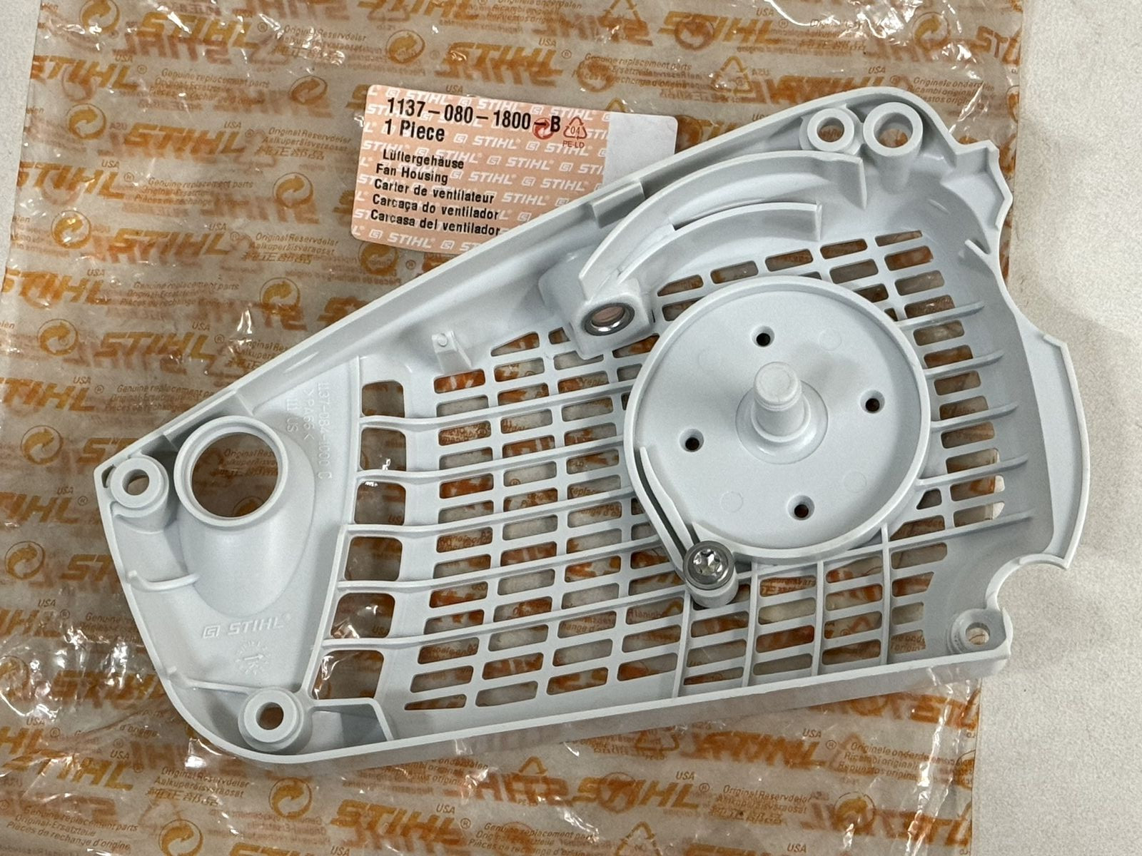 STIHL OEM 1137 080 1800 / 1808 FAN HOUSING MS192T MS193T MS 192 193 T GENUINE - Picture 2 of 2
