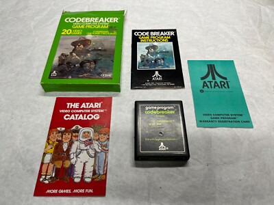 NICE Atari VCS 2600 Game Complete in Box 1978 CODEBREAKER Text Label Arcade VGC