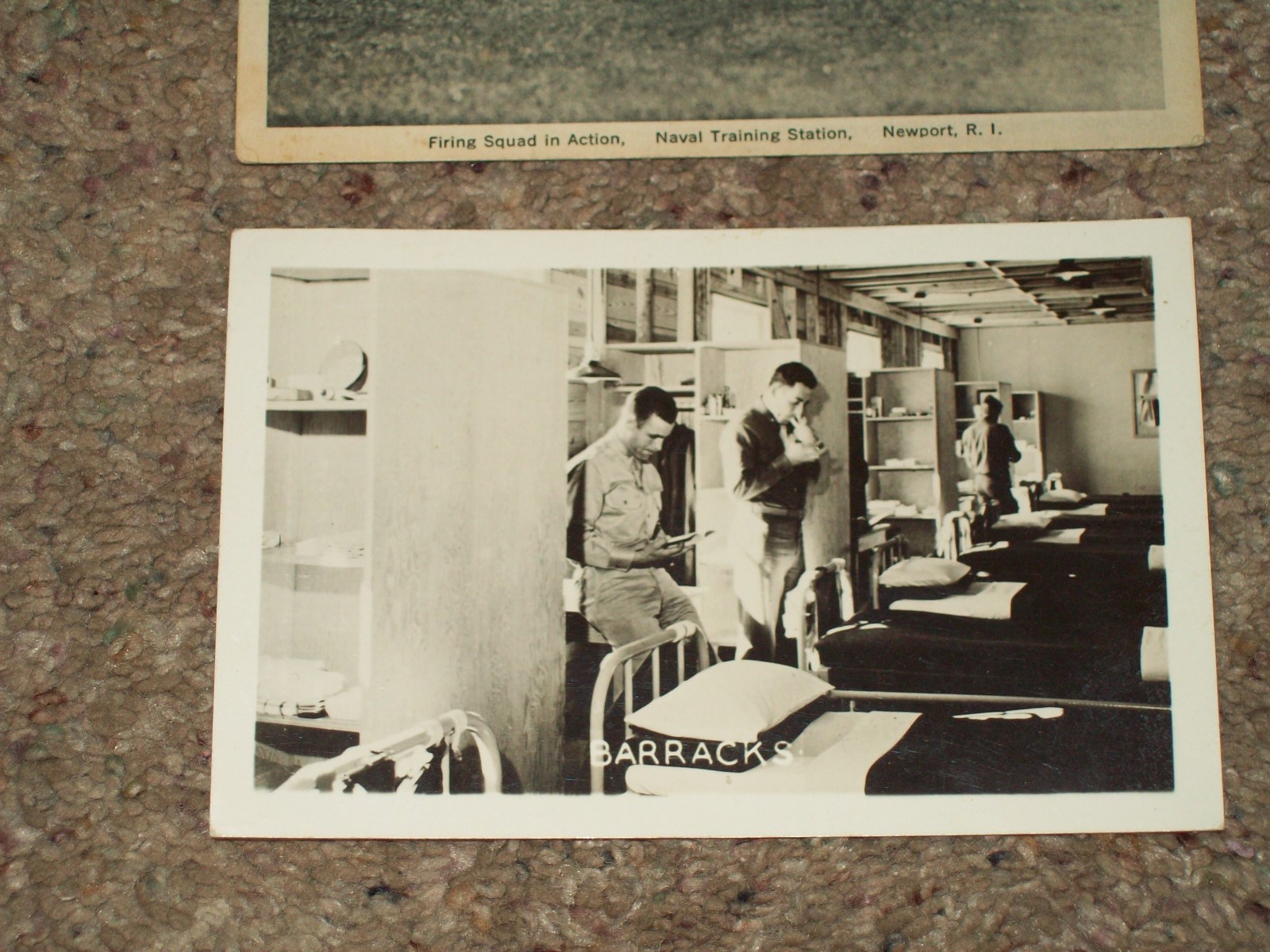 Lot 3 Antique Military Postcards Newport RI US Naval Training Station 1937 Stamp