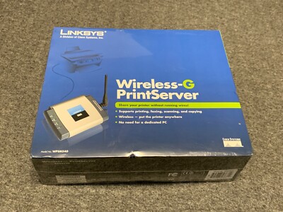 Cisco Linksys WPSM54G Wireless-G Print Server - New & Sealed