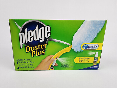 Pledge Duster 1 Handle 1 Multi-Surface Spray 2 Disposable Dusters NEW