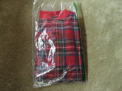 PajamaGram Infant Stewart Plaid One Piece 100% Polyester Pajamas Size 12 Months
