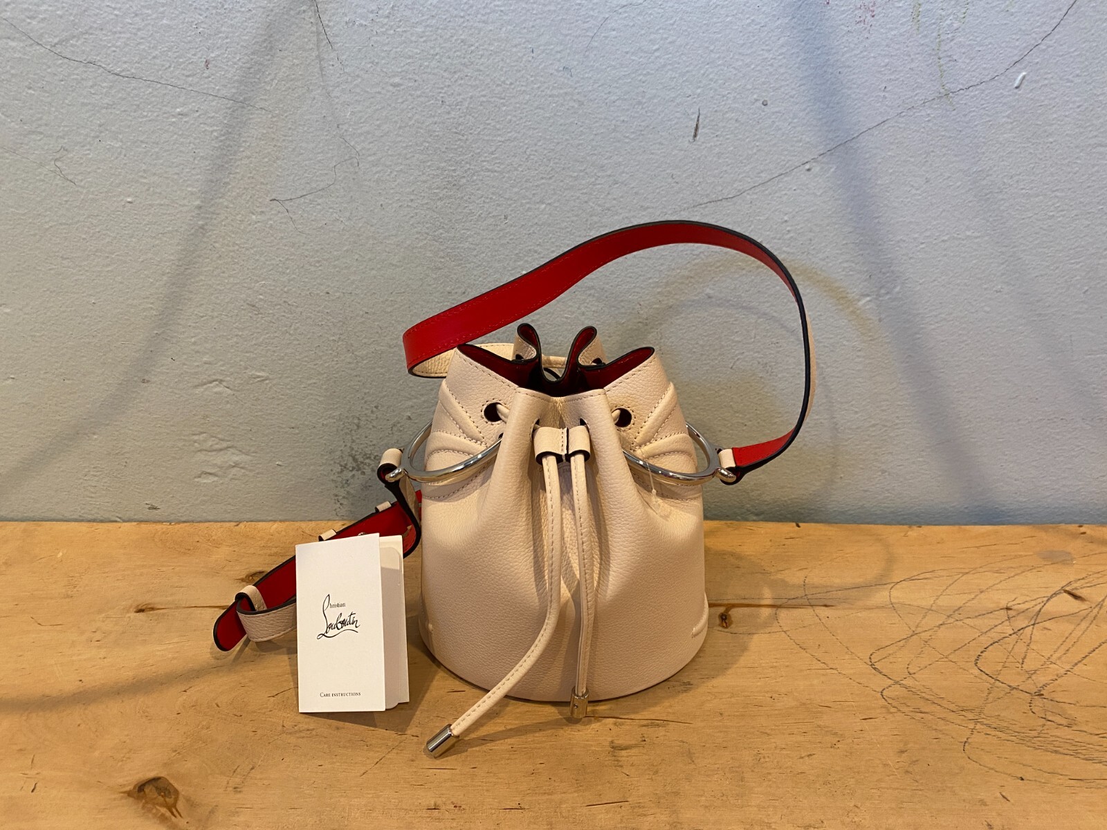 NWOT/B Christian Louboutin By My Side Bucket Bag , Leche