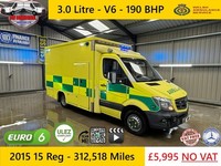 2015 Mercedes-Benz SPRINTER 519 CDI MWB Ex-NHS Ambulance Service NO VAT NO VAT N
