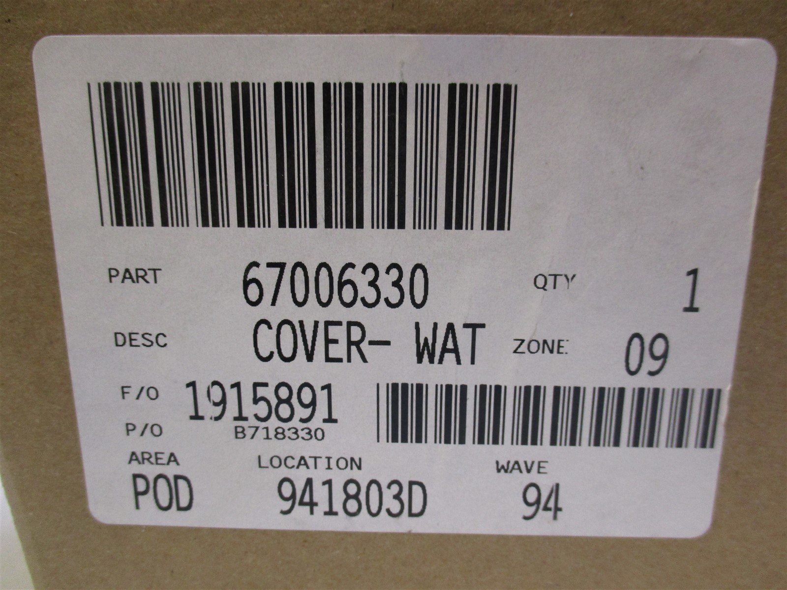 Genuine OEM (67006330) Whirlpool Washing Machine Water Tank Cover Assembly