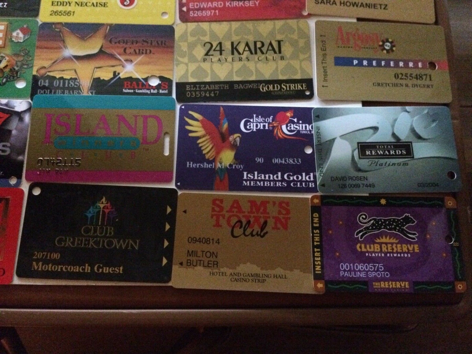 25 Slot Club Cards All Different Las Vegas, Mississippi, Arizona- Lot #2