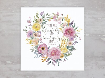 You Are Fearfully And Wonderfully Made Fabric Panel Sewing Quilting Block A152