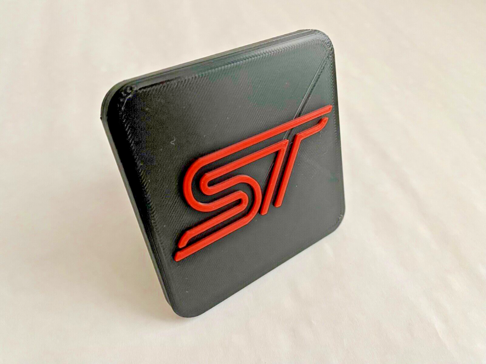 Ford ST Tow Hitch Cover/Plug/Cap for 2" & 1.25" Receivers - Red/White