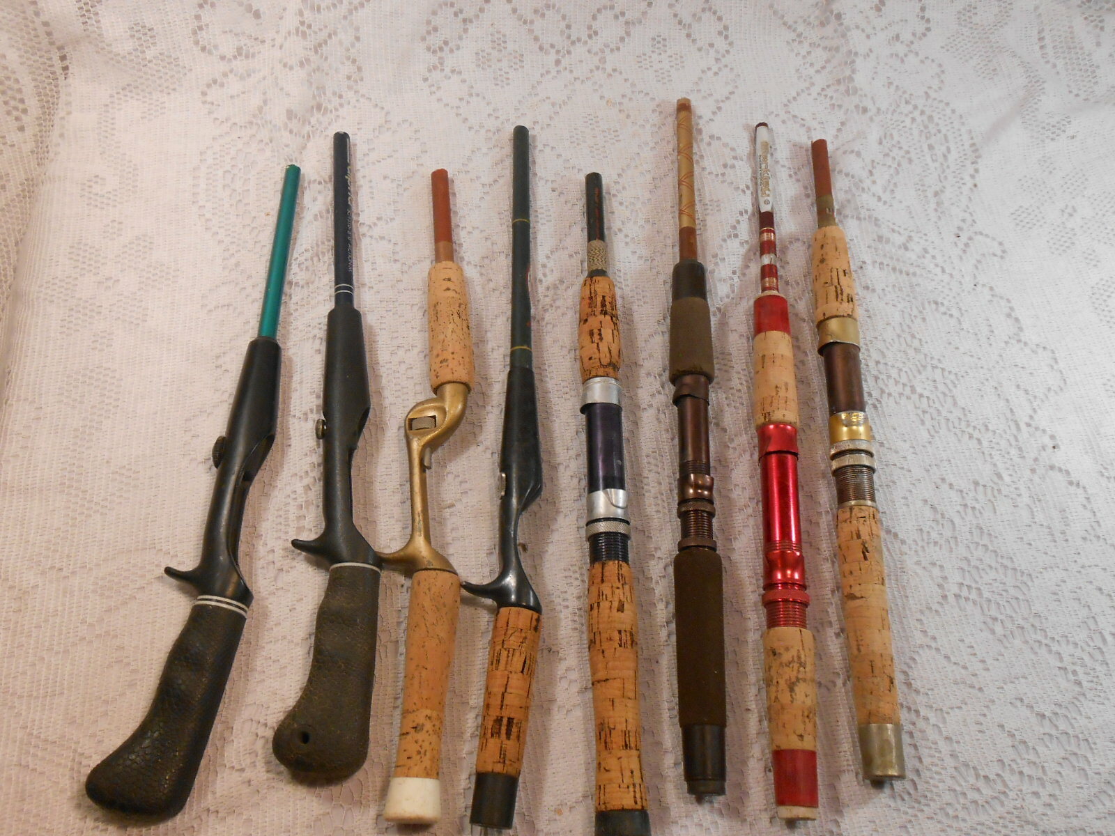 8 FISHING ROD HANDLES 4 Pistol grip & 4 Straight Berkley Wright & McGil