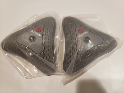 Lot of (2) Polycom Extension Mics Brand New 2201-20250-002 2201-20250-001