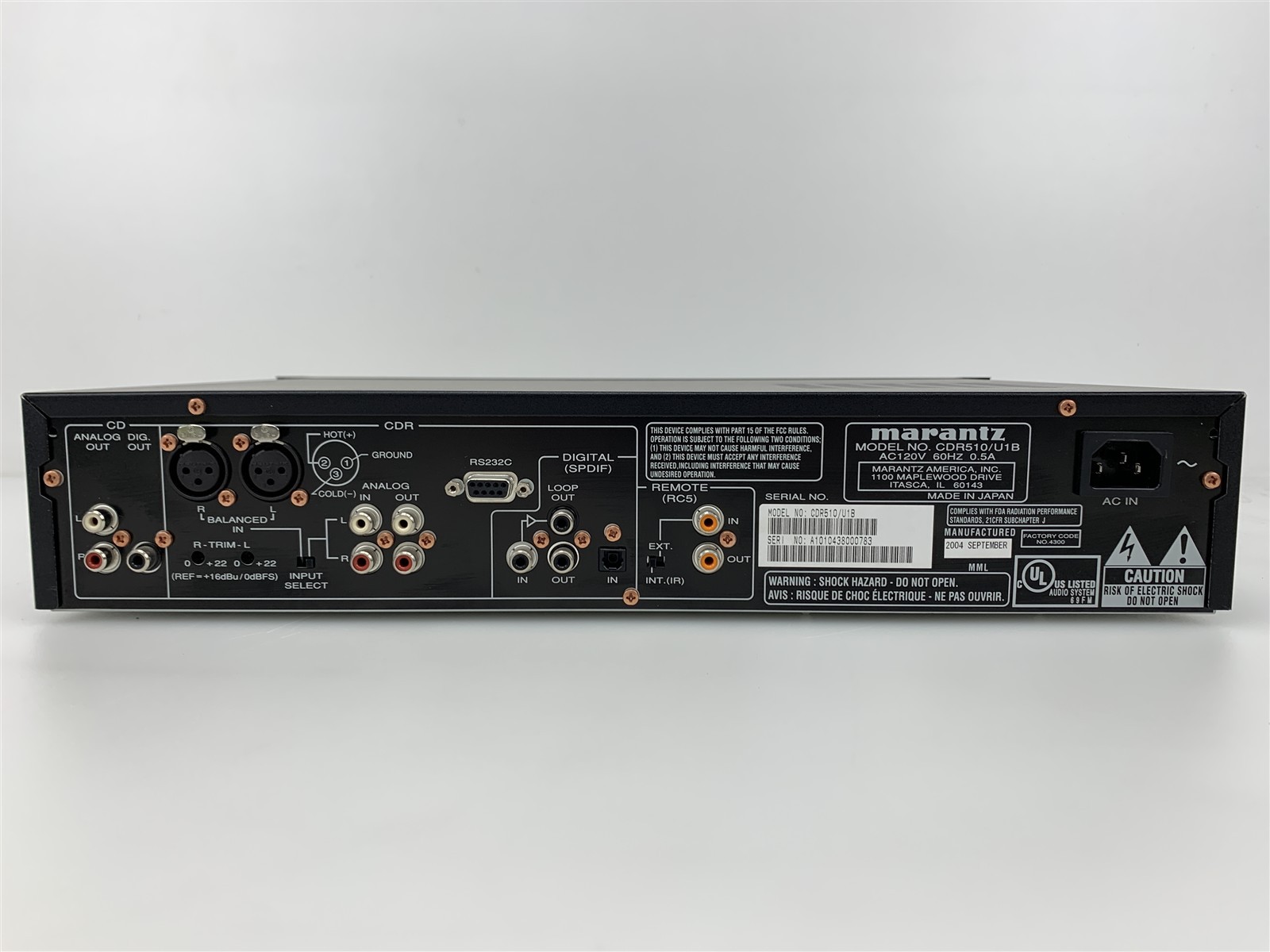 Marantz CD Recorder CD Player CDR510 | eBay