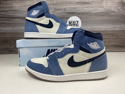 **Nike Air Jordan 1 Retro High OG Summit White Obsidian ''DENIM'' Shoes FQ2947-100