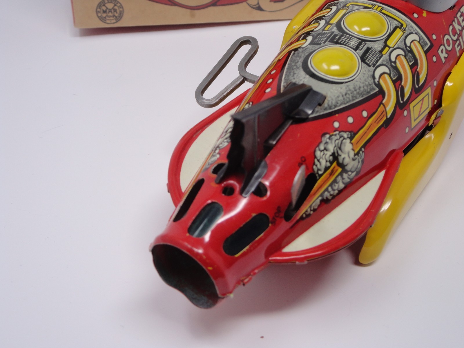 1930's Marx Sparkling Rocket Fighter Ship with Box