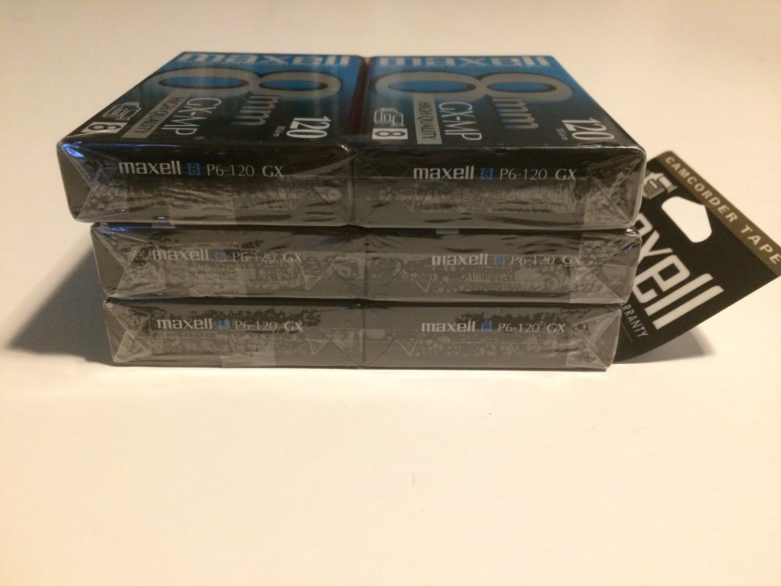 NEW 6 Maxell P6-120 GX 8mm GX-MP 120 Blank Tape Camcorder Videotapes - Sealed!