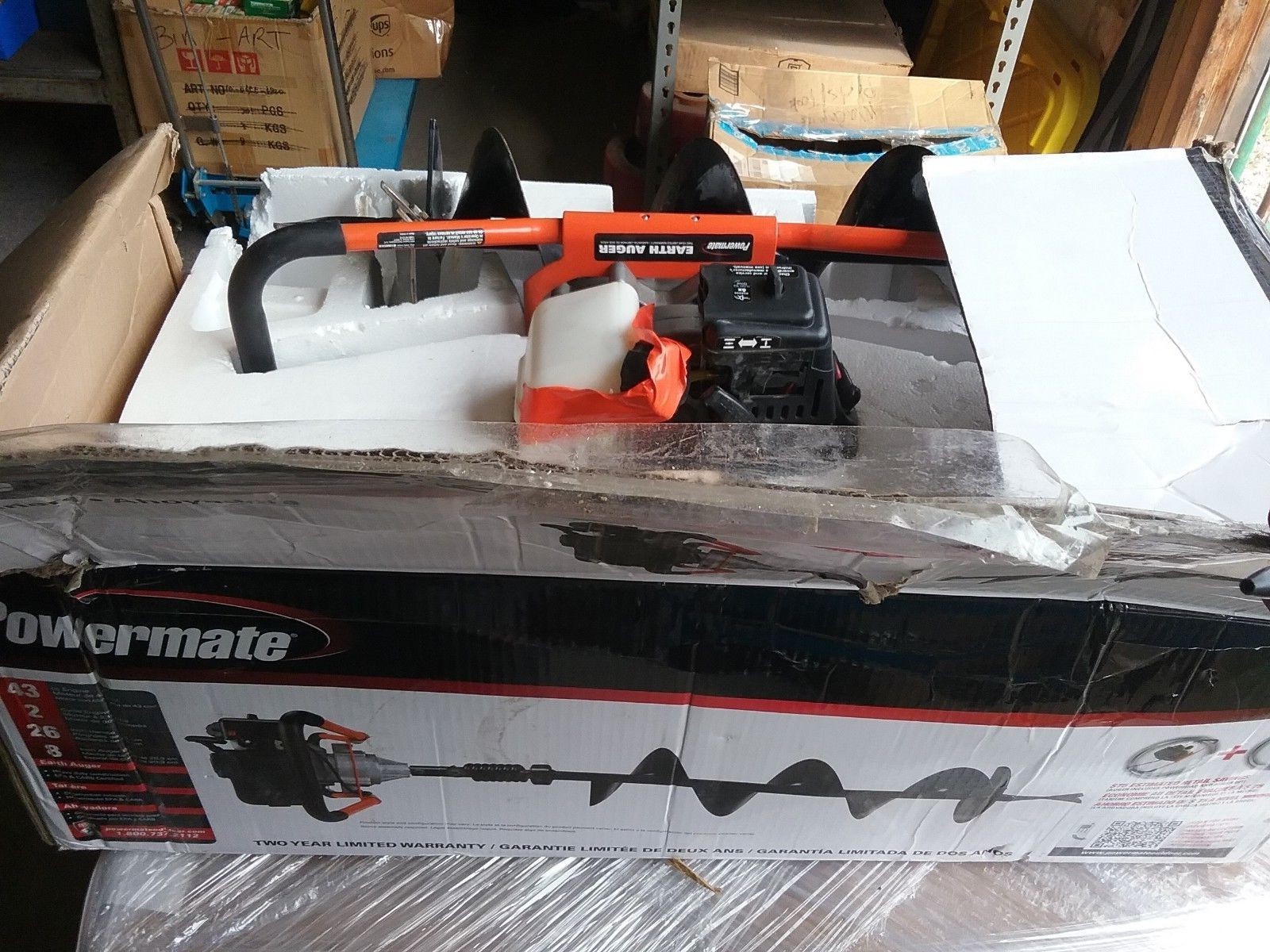 Powermate 43cc 2-cycle Engine, Earth Auger Powerhead w/ 8 in. Bit*New Surplus*