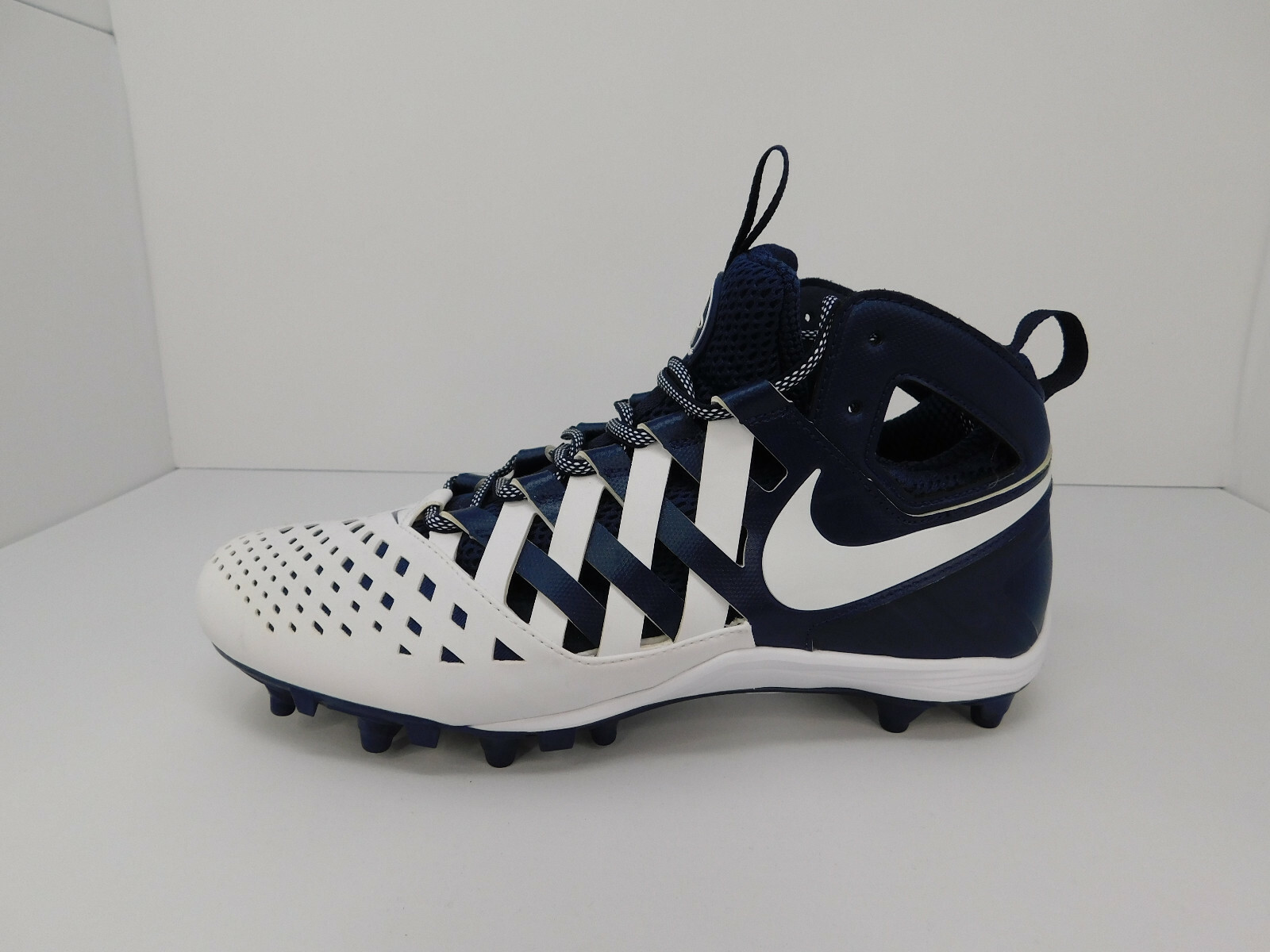 Nike Huarache V LAX Lacrosse Football Cleats Navy/White 807142-410 MEN'S 11.5