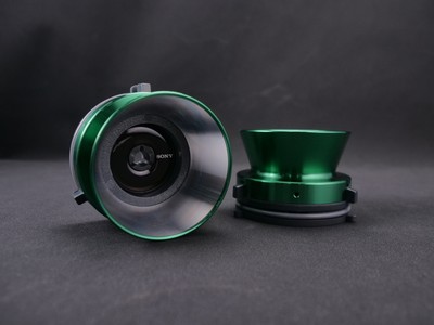  1 Pair Pro 1/4'' SONY Green NAB Hub Adapters For Reel To Reel Tape Recorders