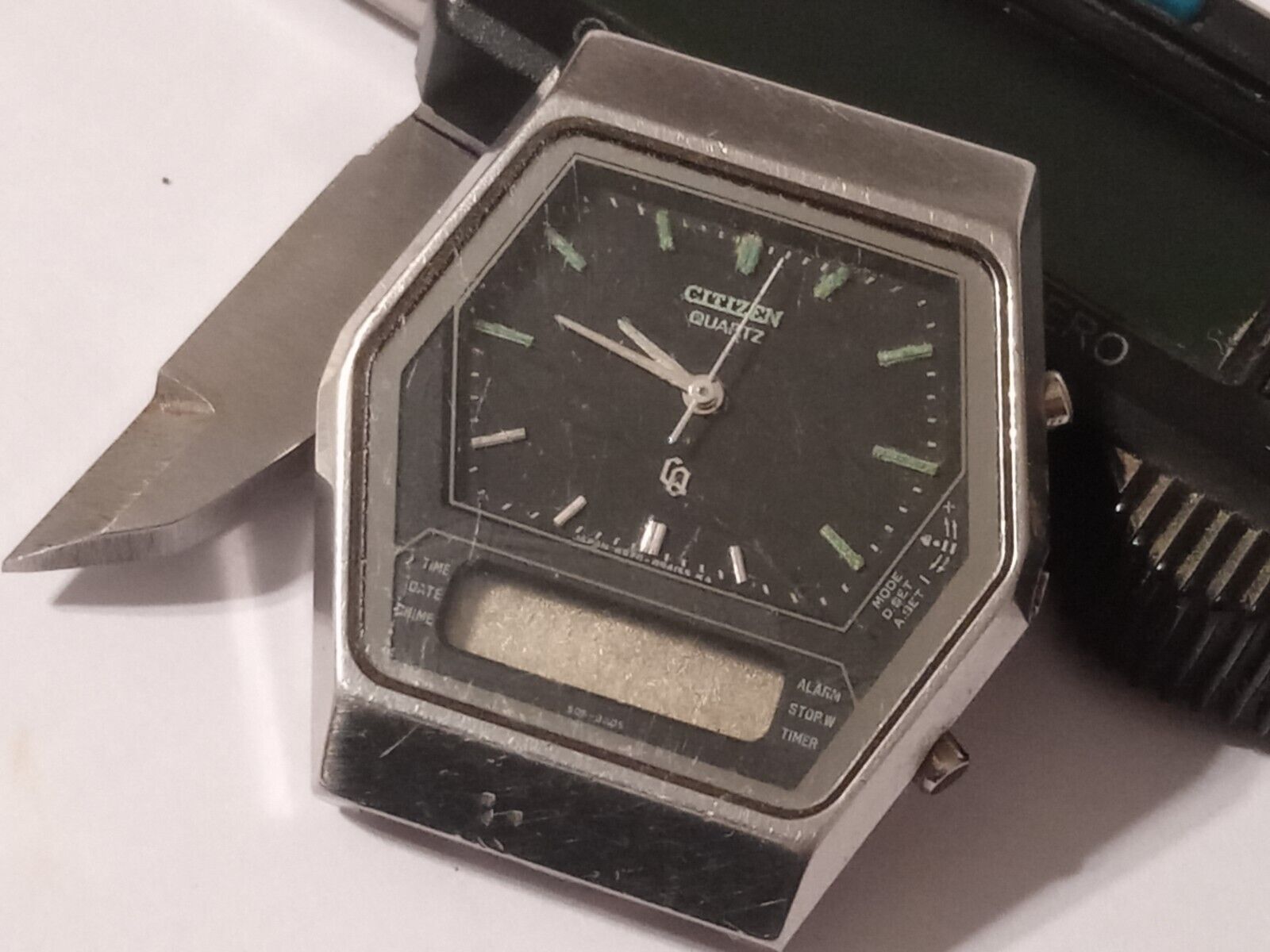 Vintage Citizen Ana/Digi Chrono 41-8056 1980s Japan Men Vintage Citizen Ana/Digi Chrono 41-8056 1980s Japan Men