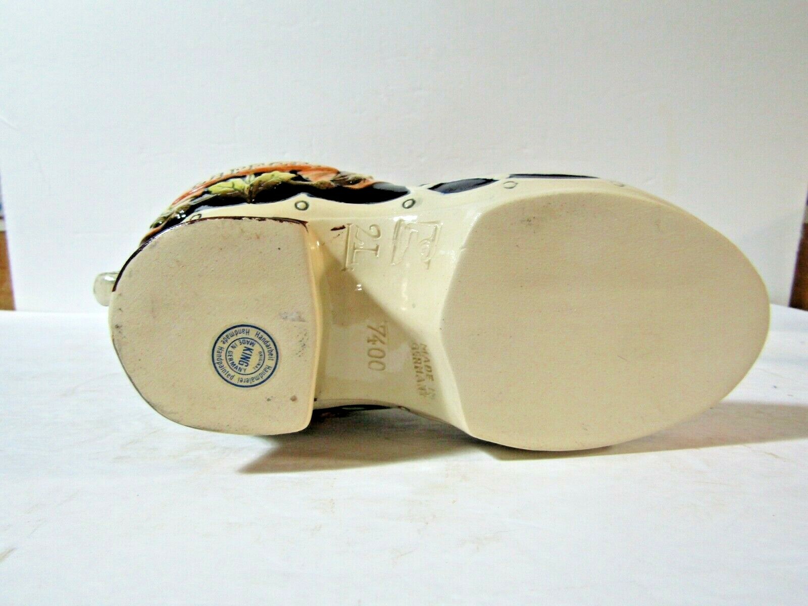 King 7400 Limited Edition Cobalt Boot Character German Stein 12 In Tall