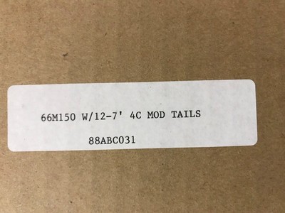 AG 66 Block 66M150 W12-7' 4C Mod Tails 88ABC031 Telephone Connection Block
