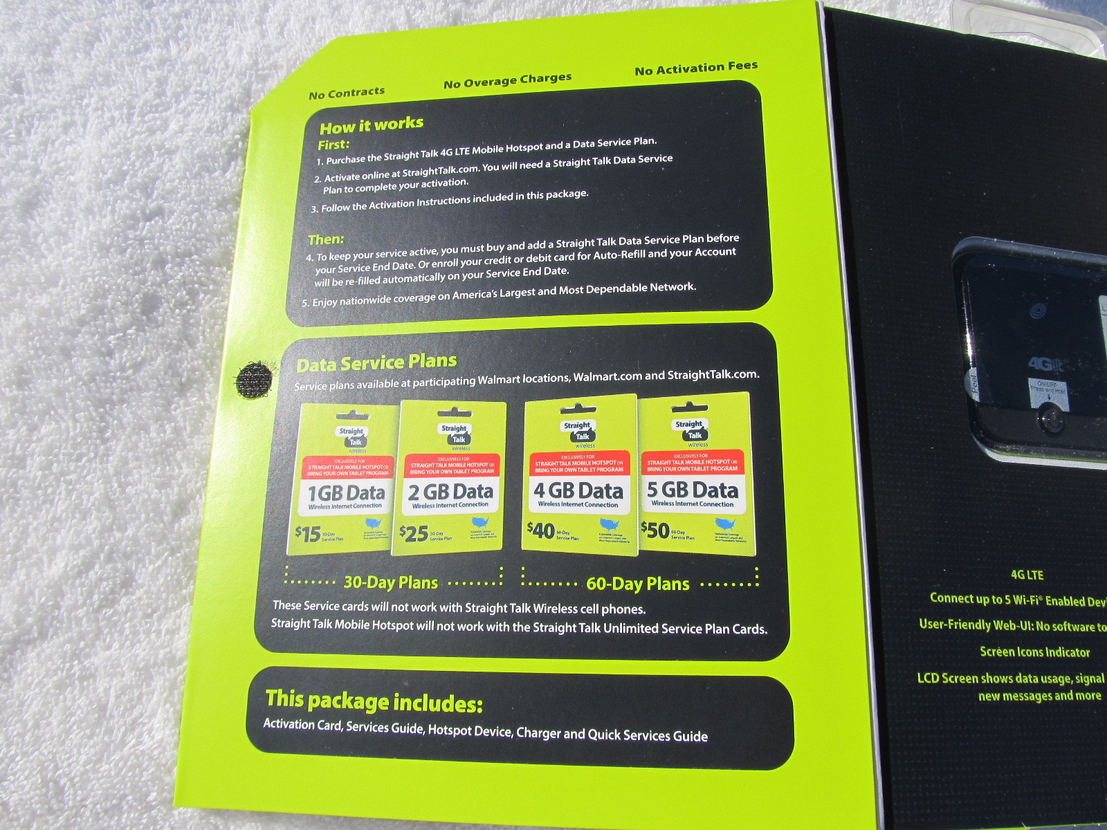 New Straight Talk ZTE Z289L Mobile Wifi Hotspot Broadband 4G LTE - 616960084747