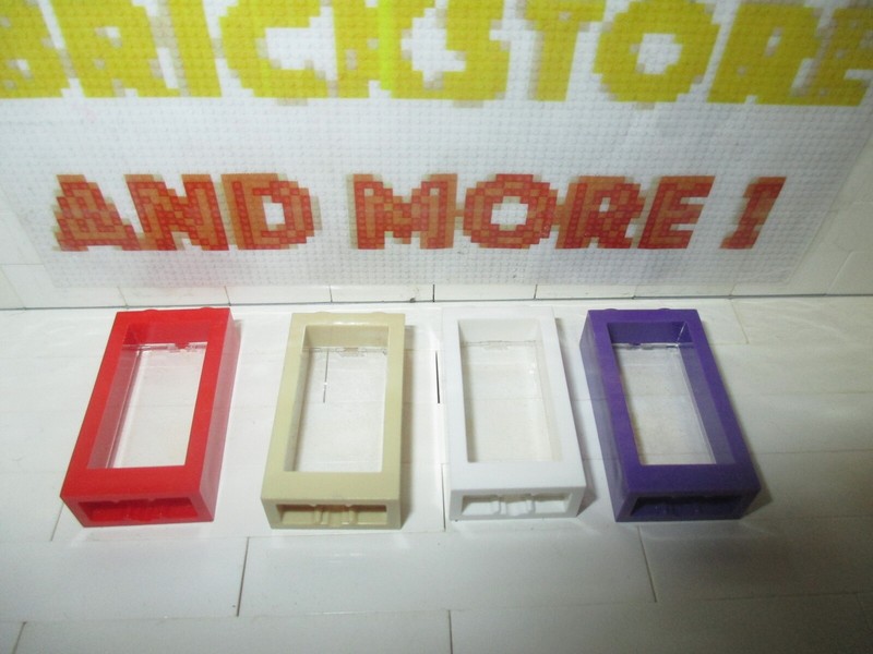 Lego - Window 1x2x3 Flat Front 60593 + Glass 60602 - Choose Color