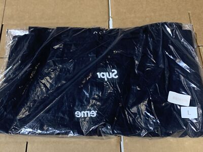 Pre-owned Supreme Cdg Box Logo Hooded Sweatshirt Black L F/w 18