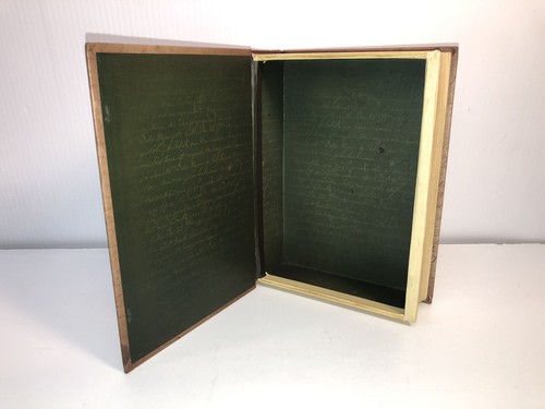 Faux False Book Secret Storage Wood Box Bookshelf Hiding Place 6.5 x 2.25 x 8.5