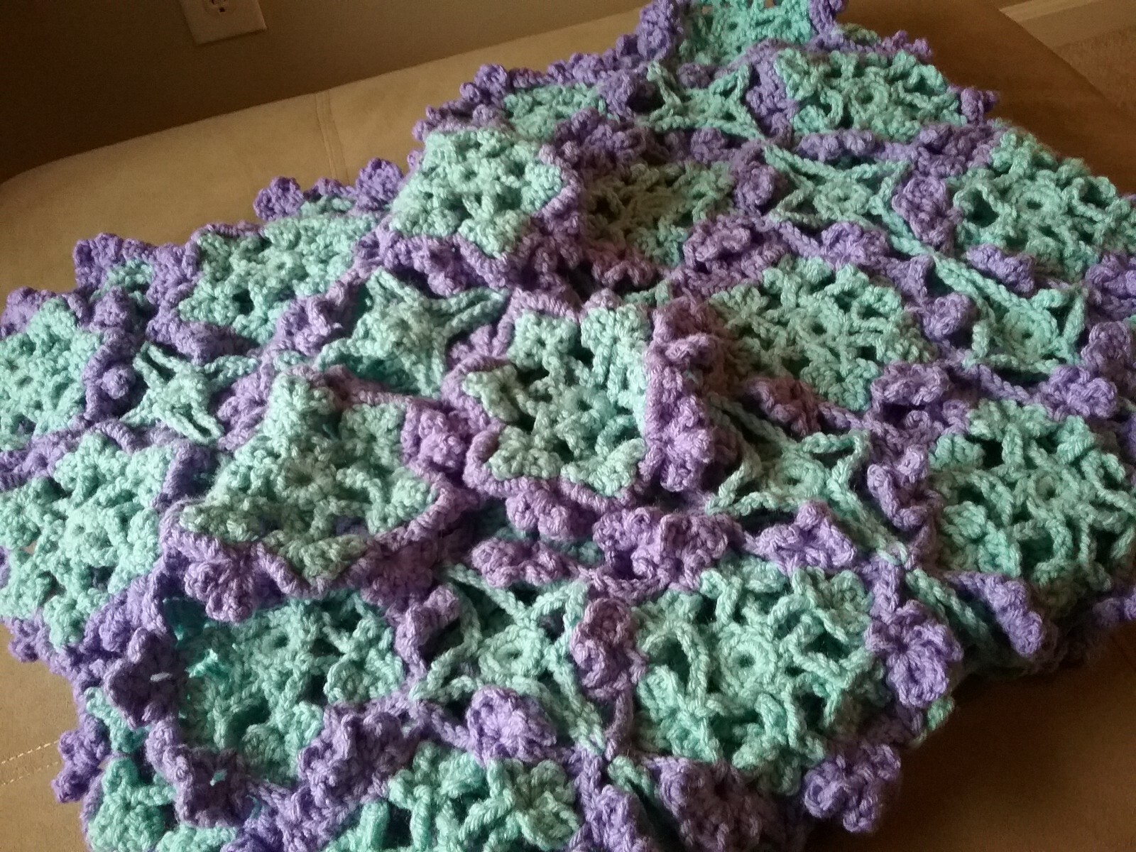 Home made crochet blanket