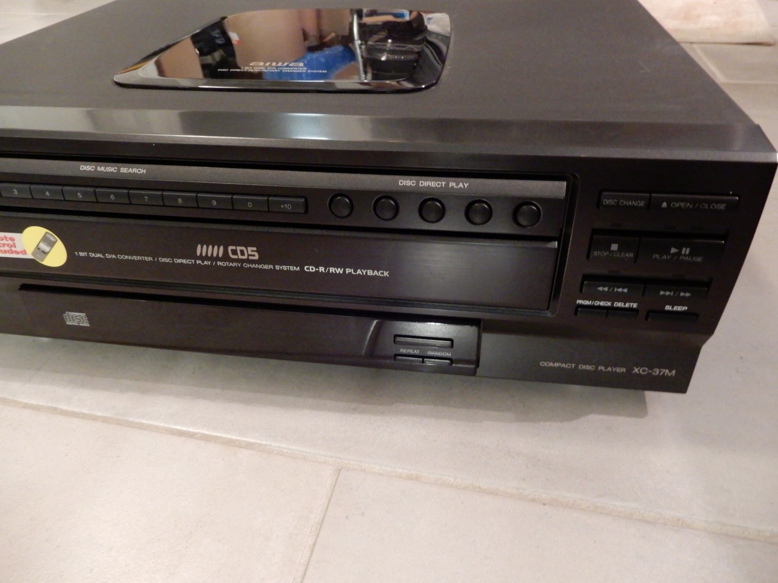 Aiwa XC-37MU 5 Disc CD Changer Carousel Tested Electronics Vintage Tokyo JAPAN