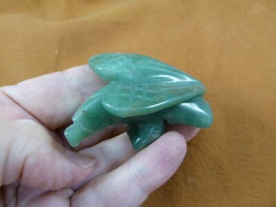 (Y-BIR-EA-ST-731) little Green aventurine EAGLE bird gemstone figurine eagles