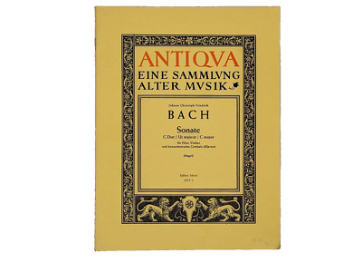 Noten: Antiqua JCF Bach Sonate C-Dur Schott ANT 9 Sammlung Alter Musik