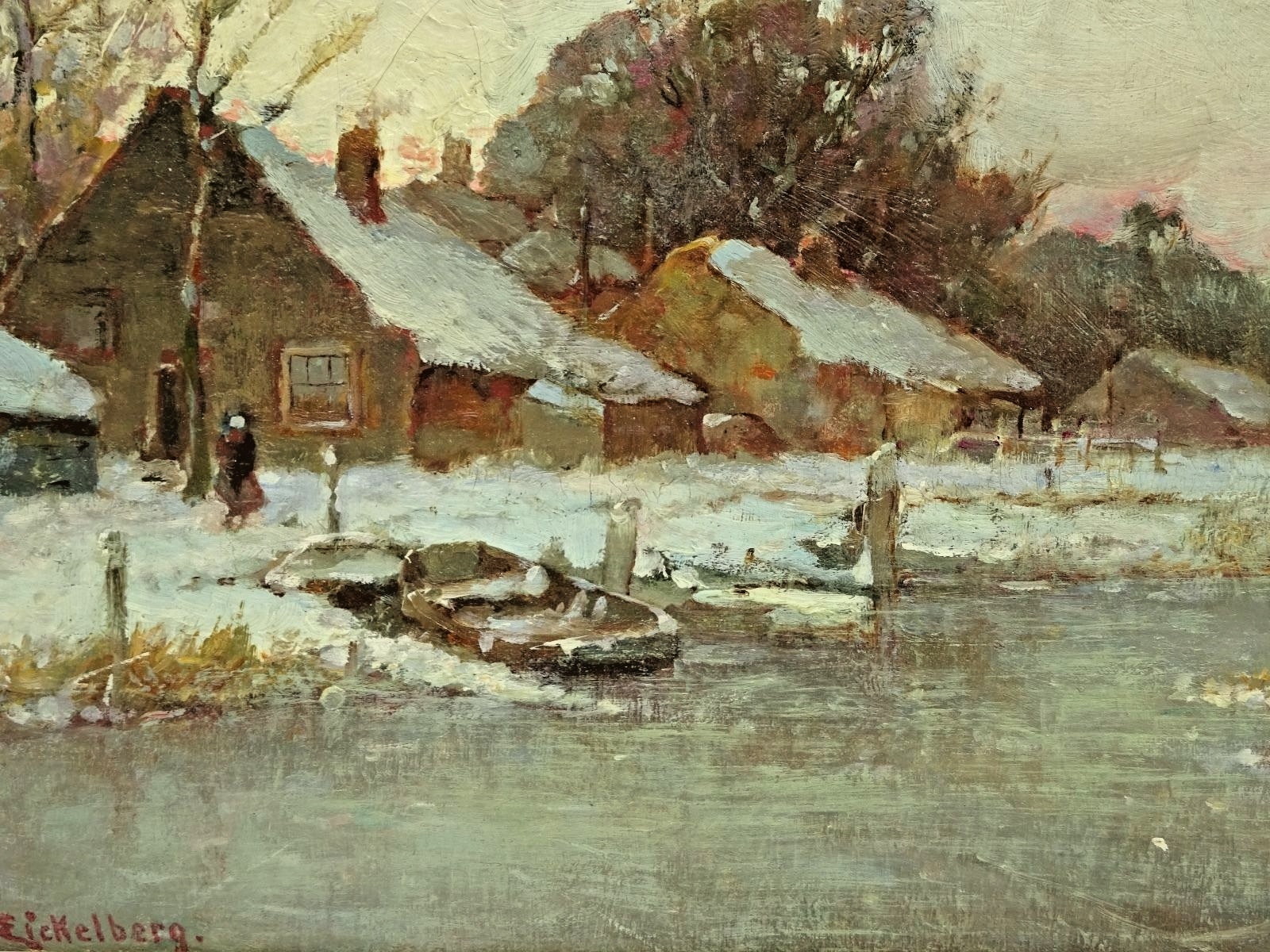 Willem H. Eickelberg (Netherlands,1845-1920) Oil Painting