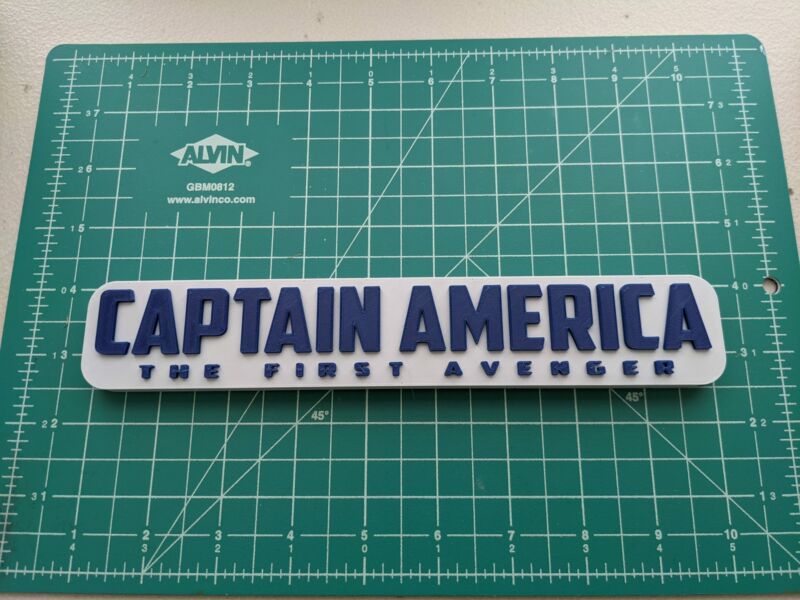 Capt Captain America First Avenger 3d Printed Logo Color Desk Shelf Wall Marvel