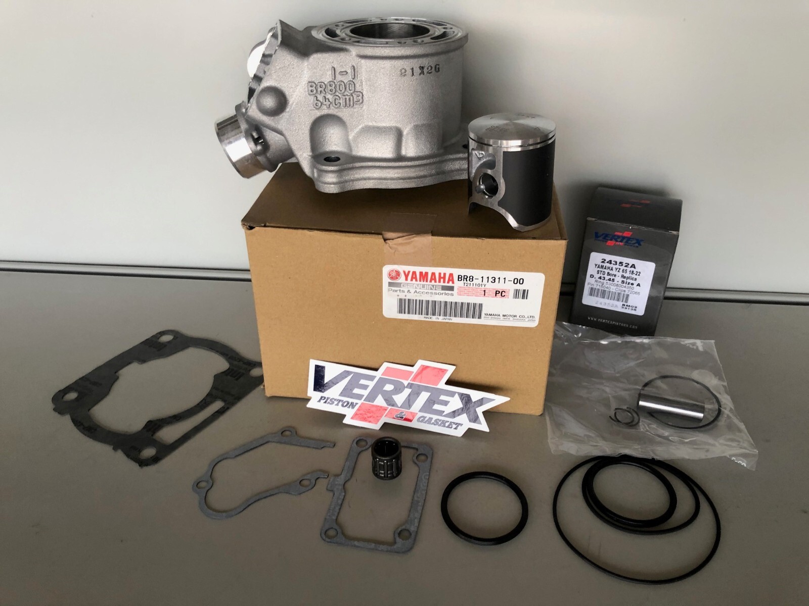 YAMAHA YZ65ピストンキット（B） Yamaha OEM Piston Top End Rebuild Kit 2018-2024 YZ65 BR8
